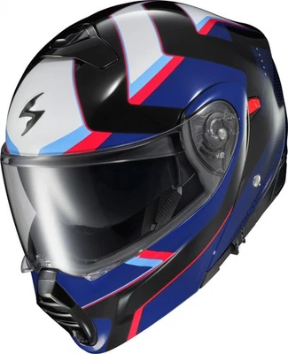 Scorpion EXO-GT930 Transformer Morph Modular Motorcycle Helmet Blue/Red - Image 1 of 4