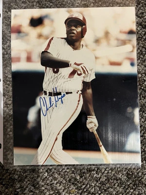 Foto autografada 8x10 Philadelphia Phillies assinada por Charlie Hayes certificado de autenticidade - Imagem 1 de 2