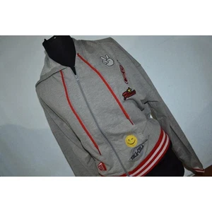 Sudadera con capucha 18062 Coca-Cola parches emoji gris mezcla de algodón talla mediana para mujer - Imagen 1 de 10