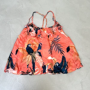 Top cami Anthropologie Pyrus mezcla seda. Estampado tropical coral. XS. PVP £125 - Imagen 1 de 7