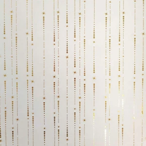 2m Geschenkpapierrolle 70cm Sternschnuppenmuster Weihnachtspapier Gold metallic - Bild 1 von 3