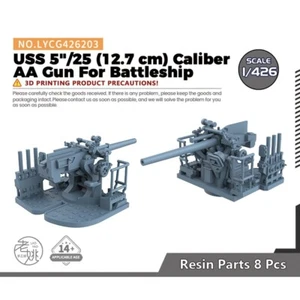 SSMODEL Model Upgrades Parts USS 5"/25 (12.7 cm) Caliber AA Gun For Battleship - Picture 1 of 3