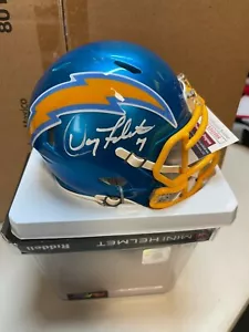 LOS ANGELES CHARGERS DOUG FLUTIE #2 SIGNED RIDDELL FLASH MINI HELMET JSA - Picture 1 of 1