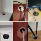 Easy to Install Metal Desk Cable Tidy Outlet Wire Cover Pearl Chrome Finish