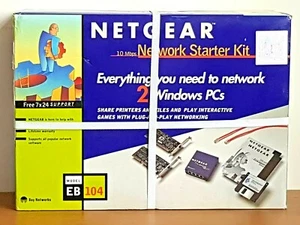 NETGEAR, 10Mbps Network Starter Kit, Model EB 104UK, Plug & Play Network - Picture 1 of 6