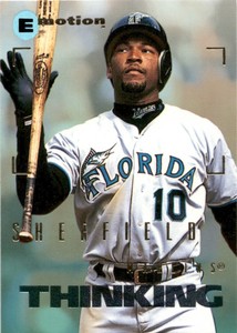 1995  SkyBox E-Motion #132 Gary Sheffield Florida Marlins Rookie