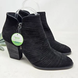 PAUL GREEN Malibu Sliced Ankle Bootie Women's Size 6.5 Black Leather Chunky Heel - Picture 1 of 11