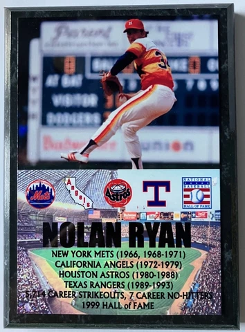 NOLAN RYAN  FULL COLOR SUBLIMATION PLAQUE Cover