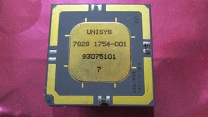 Lote 1 De Colección Súper Raro 1978 UNISYS 1754-001 PGA 93075101 IC/CPU/procesador Dorado - Imagen 1 de 5