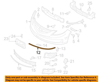 MAZDA OEM 09-13 6 parachoques delantero-alerón labio mentón divisor izquierdo GS3L519L1A Foto 1 de 2