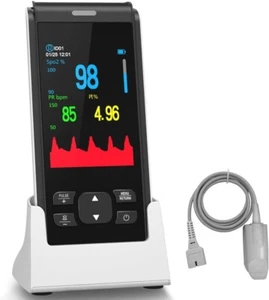 Oxímetro de pulso portátil punta de dedo SpO2 PR ritmo cardíaco dedo monitor de oxígeno en sangre - Imagen 1 de 9