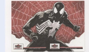2023 Fleer Throwbacks '89 Marvel Black Suit Spider-Man Jomar Bulda 2 Card Sketch - Picture 1 of 2