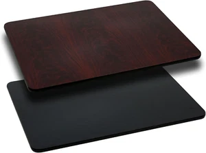 Glenbrook 24'' X 42'' Rectangular Table Top with Black or Mahogany Reversible La - Picture 1 of 4