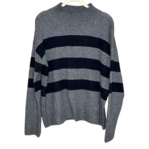 Rails Kaschmir Seide Mischung Pullover Gr. Medium Ellise Anthrazit Mitternachtsstreifen - Bild 1 von 8