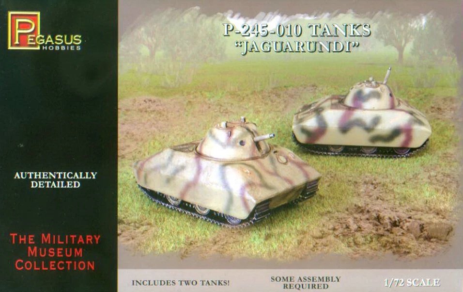 Tanque alemán Pegasus 1/72 7606 Segunda Guerra Mundial P-245-010 Jaguarundi (2 tanques por caja) Foto 1 de 1