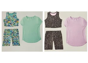 NWT Member's Mark Girl's 3-Piece Active Set (Sport Bra, Tee, Short) - M & XL - Picture 1 of 23