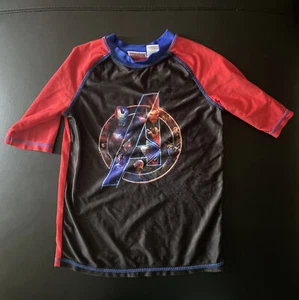 avengers marvel red blue swim shirt boys girls kids M - Picture 1 of 6