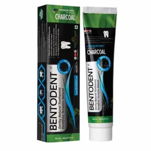 BENTODENT TOOTHPASTE Foam-free, Fluoride free, Activated Charcoal (Mint) 100gm - Picture 1 of 6