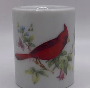 Vintage Porcelain Funny Design Cardinal Bird 2" Candle Holder Made W Germany - Picture 1 of 4