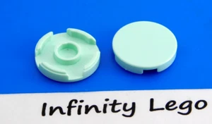 12 LEGO Aqua Round Tile 2x2 Smooth Finishing Bottom Stud Holder (14769) - Picture 1 of 1