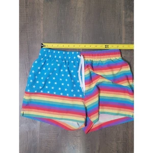 Chubbies Stars and Stripes Rainbow Swim Trunks Shorts Men's Large - Picture 1 of 5