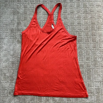 Camiseta sin mangas Trina Turk Racer espalda para mujer mediana 100 % viscosa roja naranja vacaciones Foto 1 de 4