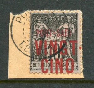 PORT SAID Französische Kolonien 1869 25c auf 10c Salbei feines gebrauchtes Stück Hohe Katze - Bild 1 von 2