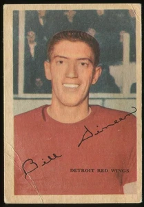 1953-54 Parkhurst #38 Bill Dineen Detroit Red Wings - Rookie Card - Foto 1 di 2
