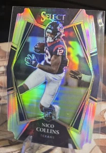 2021 Select Nico Collins Premier Level Silver Prizm Die-Cut Rookie RC #169 Texan - Bild 1 von 2