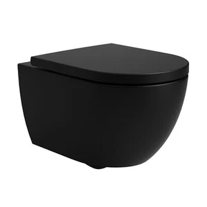 Soho Hänge Tornado Wand WC / Schwarz Matt / Spülrandlos Toilette Sitz Softclose  - Bild 1 von 1