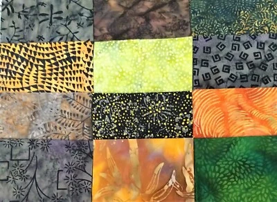 48 PIEZAS BATIK ~ PAQUETE DE ENCANTO CUADRADOS EDREDÓN PRECORTADO DE 5"X5" ~ ENVÍO GRATUITO Foto 1 de 4