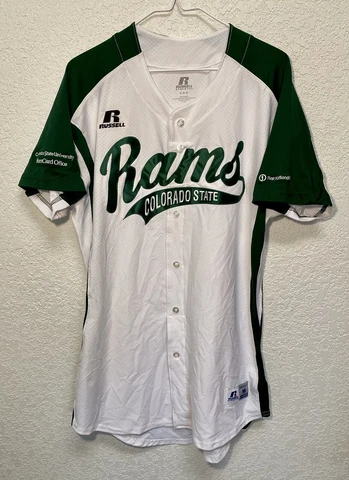 Colorado State University Rams CSU Baseball Jersey Russel Athletic Men’s Medium Cover