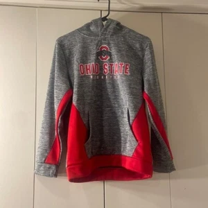 Colosseum Gray Ohio State University Buckeyes Print Pullover Hoodie Size Large - Picture 1 of 3