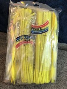 VTG Chenille Stems Pipe Cleaners For DIY Crafts Yellow Colors Twist Rods 2pk