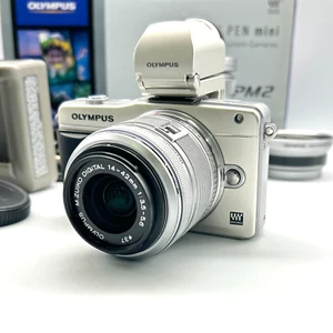 Olympus Pen Mini E-PM2 14-42 mm F3.5-5.6 40-150 mm F4-5.6 fotocamera mirrorless JP - Foto 1 di 20