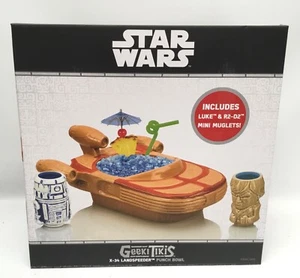 Geeki Tikis Star Wars X-34 Landspeeder Punch Bowl con Luke R2D2 con Mini Muglets - Imagen 1 de 2