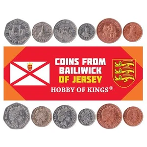 Islander 6 Coin Set 1 2 5 10 20 50 Pence | Grosnez Castle | Jersey | 1998 - 2016 - Picture 1 of 2