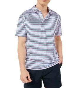 Chubbies Herren XL 4th of Ju-Line SS Striped Performance Polo Rot Weiß Blau - Bild 1 von 11