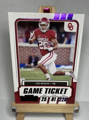 JOE MIXON 2021 Panini Contenders Draft Picks Game Ticket #62 PURPLE FOIL SP - Image 1 of 4
