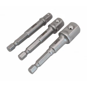 1/4" Stecknuss-Adapter-Satz 3-tlg für Steckschlüssel Akku Bit Schrauber - Bild 1 von 3