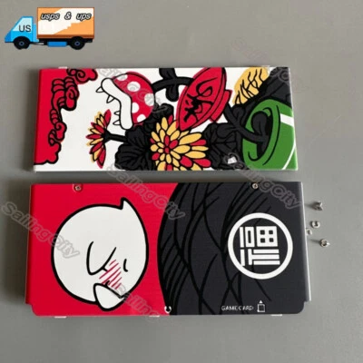 Front + Back Cover Housing Shell Plate For Nintendo New 3DS Boo Mario Hanafuda - Image 1 of 4