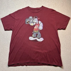 POPEYE BOOMBOX Maglietta Grafica Marrone Uomo Taglia XL Mai Indossata Nuova Senza Etichetta - Foto 1 di 6