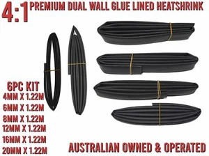 4-20mm x 1.22m Heat Shrink Kit 4:1 Dual Wall Glue Lined Wire Insulation Marine - Bild 1 von 1
