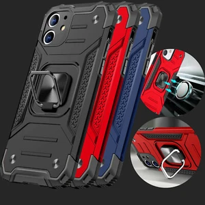 For iPhone 13 Pro Max 11 12 SE XR 6s 7 8 Rugged Case Shockproof Ring Stand Cover - Picture 1 of 15