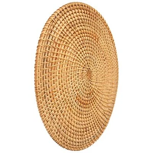 Handwoven Rattan Placemats,Round Wicker Table Mats, Natural Woven Placemats1084 - Bild 1 von 2