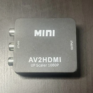 1080p Mini AV2HDMI Adapter Deluxe Computer Cable Up Scaler 1080P - Picture 1 of 2