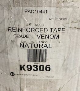 (6 Rolls) Venom K9306 Reinforced Water Activated Tape - Intertape 2.75" x 1000'