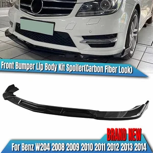 Front Bumper Lip Spoiler For Mercedes-Benz W204 C200 C250 C300 2008 2009-2014 3x - Picture 1 of 14