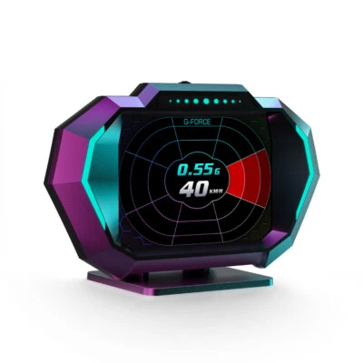 Car HUD Gauge Digital Head Up Display Dual System OBD2 GPS RPM Speedometer Alarm - Image 1 of 4