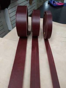 Cherry BROWN Tooling Leather 9/10 OZ Straps 1/2"to 4"Wide,68-72Inc Long - Picture 1 of 8